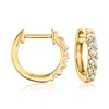 Ross-simons Lab-grown Diamond Hoop Earrings In 18kt Gold Over Sterling In Gold