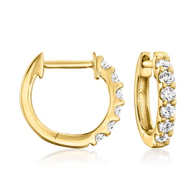 Ross-simons Lab-grown Diamond Hoop Earrings In 18kt Gold Over Sterling In Neutral