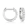 Ross-simons Lab-grown Diamond Hoop Earrings In Sterling Silver In Silver