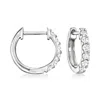 Ross-simons Lab-grown Diamond Hoop Earrings In Sterling Silver In Silver