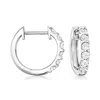 Ross-simons Lab-grown Diamond Hoop Earrings In Sterling Silver In Silver