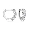 Ross-simons Lab-grown Diamond Huggie Hoop Earrings In 14kt White Gold In White