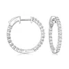 Ross-simons Lab-grown Diamond Inside-outside Hoop Earrings In Sterling Silver In Silver