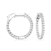 Ross-simons Lab-grown Diamond Inside-outside Hoop Earrings In Sterling Silver In Silver