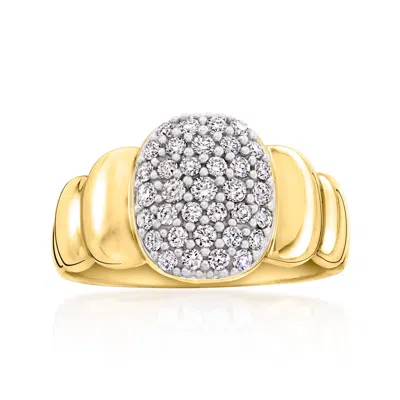 Ross-simons Lab-grown Diamond Puffy Cluster Ring In 18kt Gold Over Sterling