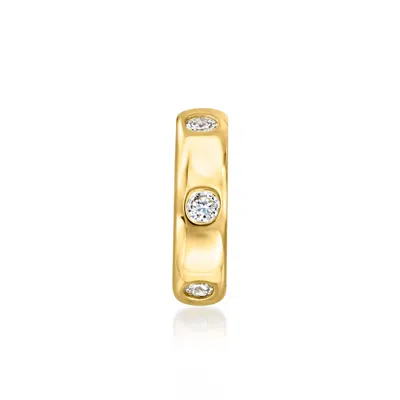 Ross-simons Lab-grown Diamond Rolling Charm In 18kt Gold Over Sterling