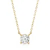 Ross-simons Lab-grown Diamond Solitaire Necklace In 18kt Gold Over Sterling In Silver