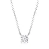 Ross-simons Lab-grown Diamond Solitaire Necklace In Sterling Silver In Silver