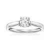 Ross-simons Lab-grown Diamond Solitaire Ring In Sterling Silver In Silver
