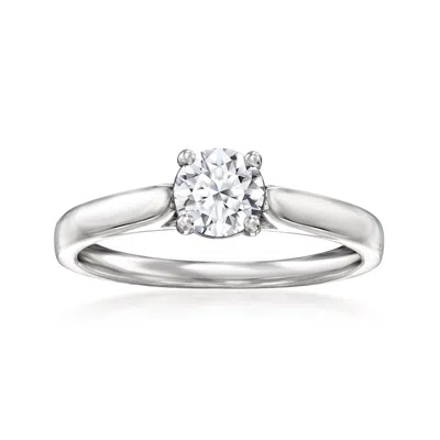 Ross-simons Lab-grown Diamond Solitaire Ring In Sterling Silver