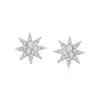 Ross-simons Lab-grown Diamond Star Earrings In Sterling Silver