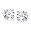 Ross-simons Lab-grown Diamond Stud Earrings In 14kt White Gold In Silver