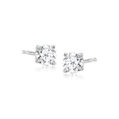 Ross-simons Lab-grown Diamond Stud Earrings In Sterling Silver