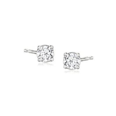 Ross-simons Lab-grown Diamond Stud Earrings In Sterling Silver