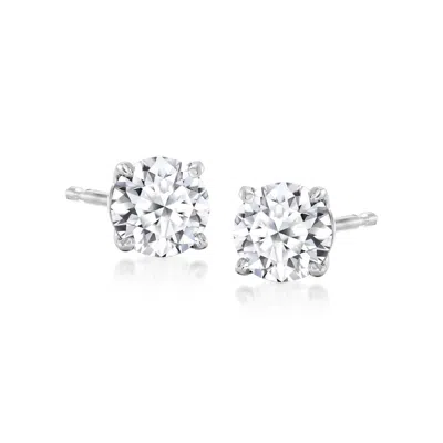 Ross-simons Lab-grown Diamond Stud Earrings In Sterling Silver