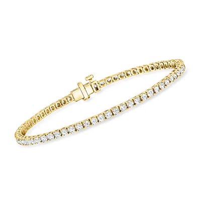 Ross-simons Lab-grown Diamond Tennis Bracelet In 18kt Gold Over Sterling In Multi