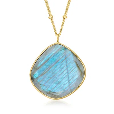 Ross-simons Labradorite Necklace In 18kt Gold Over Sterling