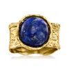 Ross-simons Lapis Ring In 18kt Gold Over Sterling In Blue