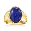 Ross-simons Lapis Ring In 18kt Gold Over Sterling In Blue