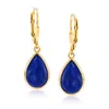 Ross-simons Lapis Teardrop Earrings In 18kt Gold Over Sterling In Blue