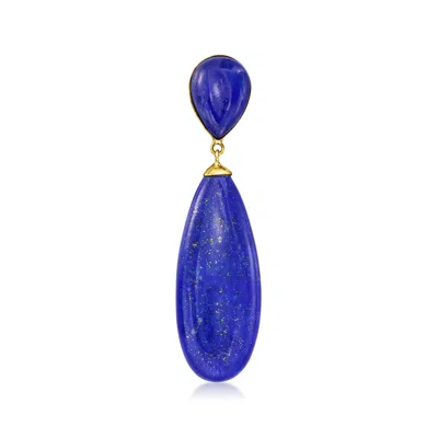 Ross-simons Lapis Teardrop Pendant In 14kt Yellow Gold In Blue