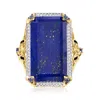 Ross-simons Lapis, White Topaz And . Sapphire Bumblebee Ring With Black Enamel In 18kt Gold Over Sterling In White