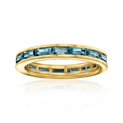 Ross-simons London Blue Topaz Eternity Band In 18kt Gold Over Sterling