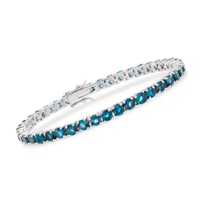 Ross-simons London Blue Topaz Tennis Bracelet In Sterling Silver In Multi
