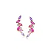 Ross-simons Marquise Multi-gemstone Earrings With Diamonds In 14kt Yellow Gold In Multi