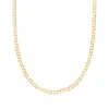 Ross-simons Men's 3.6mm 14kt Yellow Gold Curb Link Necklace In Multi