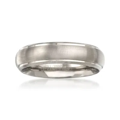 Ross-simons Men's 6mm Titanium Wedding Ring In White