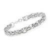 Ross-simons Men's Sterling Silver Byzantine Box Link Bracelet In Multi