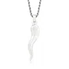 Ross-simons Men's Sterling Silver Italian Horn Pendant Necklace In Multi