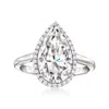 Ross-simons Moissanite Ring In Sterling Silver. Size 7 In White
