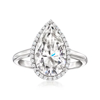 Ross-simons Moissanite Ring In Sterling Silver. Size 7 In White