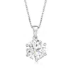 Ross-simons Moissanite Solitaire Necklace In Sterling Silver In Multi
