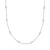 Ross-simons Moissanite Station Necklace In Sterling Silver In Multi