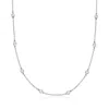 Ross-simons Moissanite Station Necklace In Sterling Silver In Multi