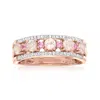 Ross-simons Morganite Ring With Diamonds And Pink Sapphires In 18kt Rose Gold Over Sterling In White