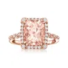 Ross-simons Morganite Ring With . Diamonds In 14kt Rose Gold In Pink