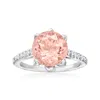 Ross-simons Morganite Ring With . Diamonds In 18kt White Gold