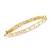 Ross-simons Mother-of-pearl Bangle Bracelet In 18kt Gold Over Sterling In Multi
