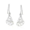 Ross-simons Mother-of-pearl Conch Shell Drop Earrings In Sterling Silver In Multi