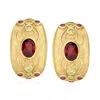 Ross-simons Multi-gem Drop Earrings In 18kt Gold Over Sterling In Red