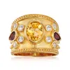 Ross-simons Multi-gem Ring In 14kt Gold Over Sterling In Silver