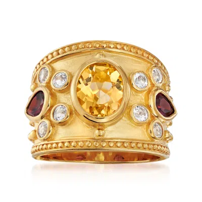 Ross-simons Multi-gem Ring In 14kt Gold Over Sterling In Silver