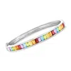 Ross-simons Multi-gemstone Bangle Bracelet In Sterling Silver In Multi