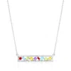 Ross-simons Multi-gemstone Bar Necklace In Sterling Silver In Multi