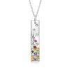 Ross-simons Multi-gemstone Bar Pendant Necklace In Sterling Silver In Metallic