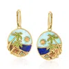 Ross-simons Multi-gemstone Beach Drop Earrings In 18kt Gold Over Sterling